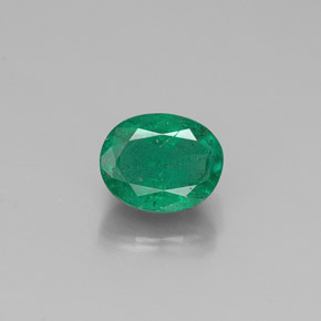 Émeraude vert naturelle coupe ovale, 0,44 ct, SI
