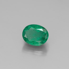 Émeraude vert naturelle coupe ovale, 0,44 ct, SI