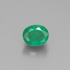 Émeraude vert naturelle coupe ovale, 0,43 ct, SI