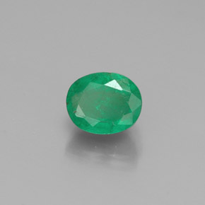 Émeraude vert naturelle coupe ovale, 0,43 ct, SI
