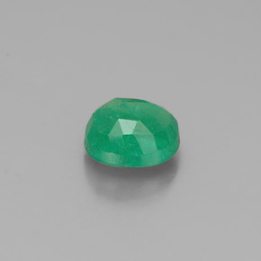 Émeraude vert naturelle coupe ovale, 0,43 ct, SI