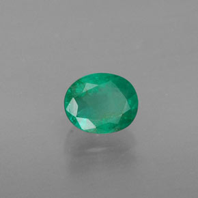 Émeraude vert naturelle coupe ovale, 0,36 ct, SI