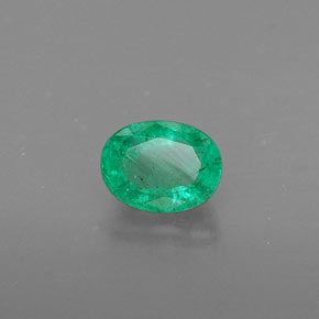 Émeraude vert naturelle coupe ovale, 0,37 ct, SI