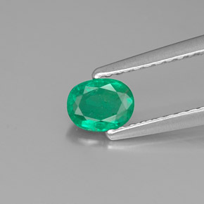 Émeraude vert naturelle coupe ovale, 0,33 ct, SI