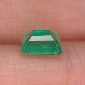 Émeraude vert naturelle taille émeraude, 1,18 ct, SI-I1