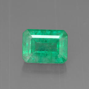 Émeraude vert naturelle taille émeraude, 1,05 ct, SI-I1
