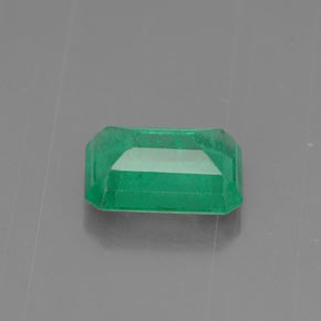 Émeraude vert naturelle taille émeraude, 0,75 ct, SI-I1