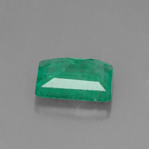 Émeraude vert naturelle taille émeraude, 0,97 ct, SI-I1