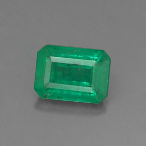 Émeraude vert naturelle taille émeraude, 0,87 ct, SI-I1