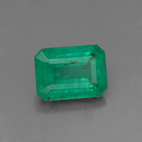 Émeraude vert naturelle taille émeraude, 0,87 ct, SI-I1