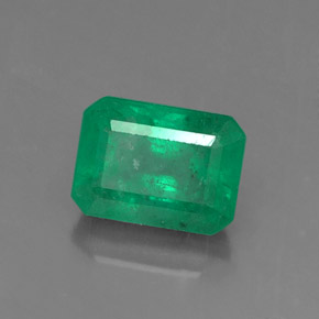 Émeraude vert naturelle taille émeraude, 1,15 ct, SI-I1