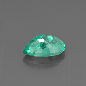 Émeraude vert naturelle en forme de poire, 0,86 ct, SI-I1