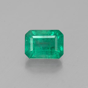 Émeraude vert naturelle taille émeraude, 1,09 ct, SI