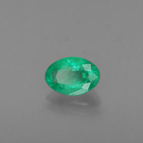 Émeraude vert naturelle coupe ovale, 0,41 ct, SI
