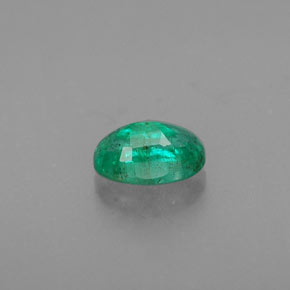 Émeraude vert naturelle coupe ovale, 0,49 ct, SI