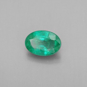 Émeraude vert naturelle coupe ovale, 0,35 ct, SI