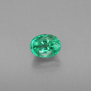 Émeraude vert naturelle coupe ovale, 0,48 ct, SI