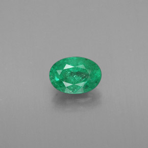 Émeraude vert naturelle coupe ovale, 0,39 ct, SI-I1