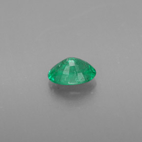 Émeraude vert naturelle coupe ovale, 0,39 ct, SI-I1