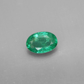 Émeraude vert naturelle coupe ovale, 0,34 ct, SI