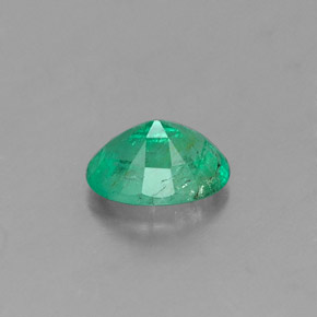 Émeraude vert naturelle coupe ovale, 0,41 ct, SI-I1