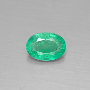 Émeraude vert naturelle coupe ovale, 0,31 ct, SI