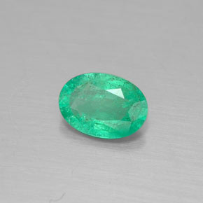 Émeraude vert naturelle coupe ovale, 0,31 ct, SI