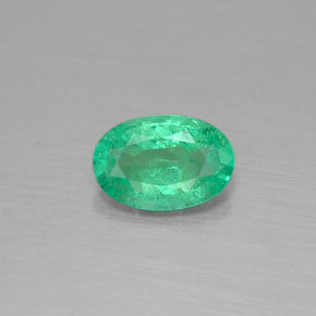 Émeraude vert naturelle coupe ovale, 0,33 ct, SI