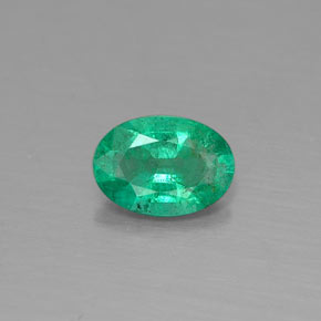 Émeraude vert naturelle coupe ovale, 0,31 ct, SI