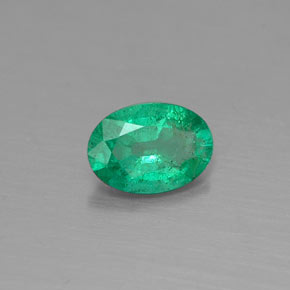Émeraude vert naturelle coupe ovale, 0,31 ct, SI