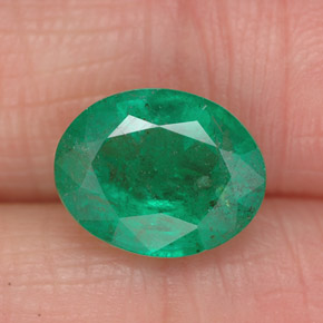 Émeraude vert naturelle coupe ovale, 2,68 ct, SI