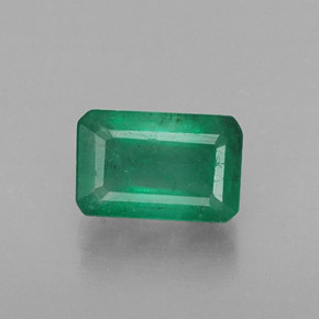 Émeraude vert naturelle taille émeraude, 0,61 ct, SI-I1