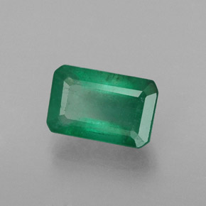 Émeraude vert naturelle taille émeraude, 0,61 ct, SI-I1