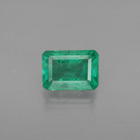 Émeraude vert naturelle taille émeraude, 0,56 ct, SI-I1
