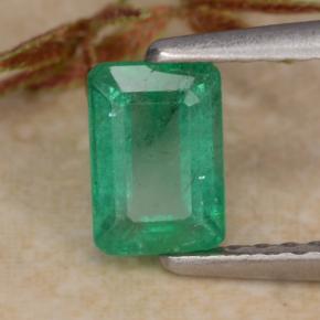 Émeraude vert naturelle taille émeraude, 0,69 ct, SI-I1