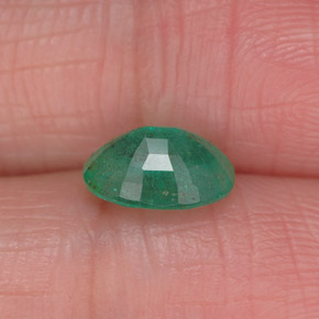 Émeraude vert naturelle coupe ovale, 1,13 ct, SI-I1
