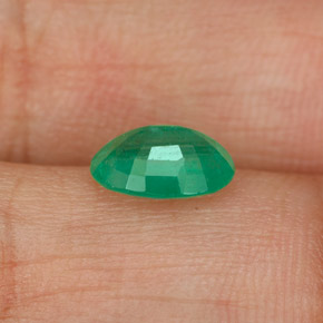 Émeraude vert naturelle coupe ovale, 1,07 ct, SI-I1