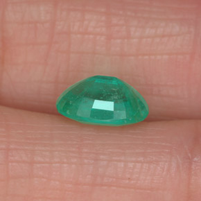 Émeraude vert naturelle coupe ovale, 1,13 ct, SI-I1