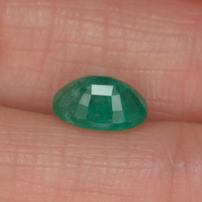 Émeraude vert naturelle coupe ovale, 1,27 ct, I1