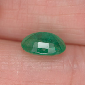 Émeraude vert naturelle coupe ovale, 1,26 ct, I1