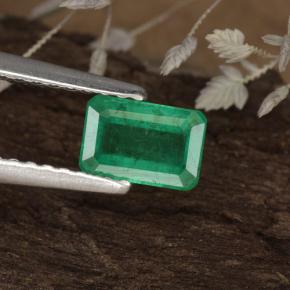 Émeraude vert naturelle taille émeraude, 0,59 ct, SI-I1