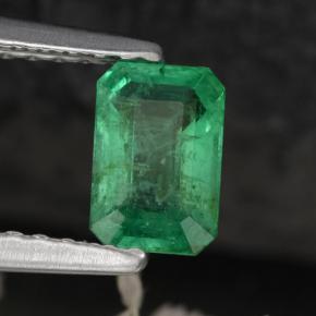 Émeraude vert naturelle taille émeraude, 0,55 ct, SI-I1