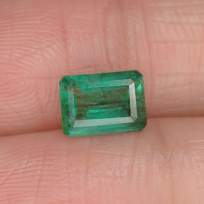 Émeraude vert naturelle taille émeraude, 1,03 ct, I1