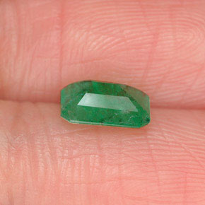 Émeraude vert naturelle taille émeraude, 0,67 ct, SI-I1