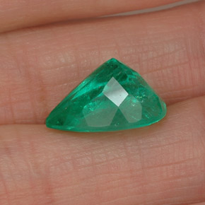 Émeraude vert naturelle en forme de poire, 4,79 ct, SI