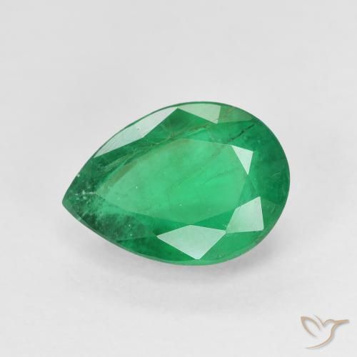 2.53ct Naturel Vert moyen Émeraude, En forme de poire, SI-I1