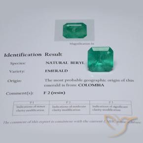 Émeraude Forêt verte naturelle Octogone / coupe Émeraude, 28.80 ct, SI