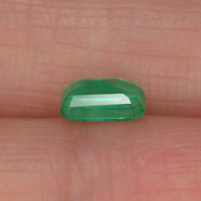 Émeraude vert naturelle taille émeraude, 0,56 ct, SI-I1