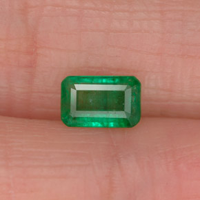 Émeraude vert naturelle taille émeraude, 0,50 ct, SI-I1
