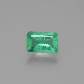 Émeraude vert naturelle taille émeraude, 0,48 ct, SI-I1